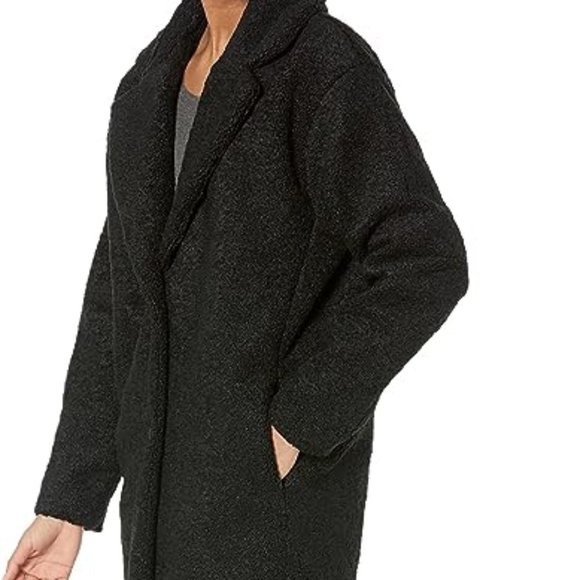 Daily Ritual Black Oversized Teddy Bear Fleece Coat - Picture 4 of 5